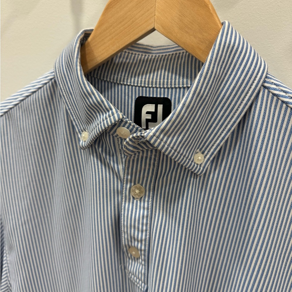 FootJoy performance golf shirt with button collar